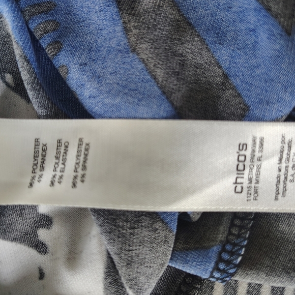 Chico's Graphic Design Stretch Maxi Dress Sx Chico's 2 (L) - Picture 9 of 10